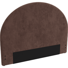 Perspective view of Arch Espresso Velvet Queen Uph Headboard