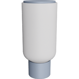 Perspective view of Arpeggio lamp 6 diam, 13.5h, Fog