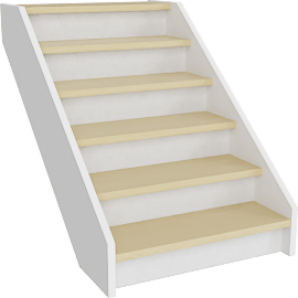 Perspective view of Stairs 6 steps