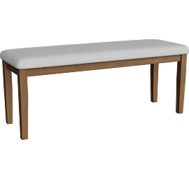 Perspective view of Ellory Brown Wood 47 Dining Bench