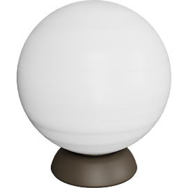 Perspective view of Osiris globe table lamp, Mineral