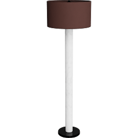 Perspective view of Brixton Floor Lamp, Brown shade