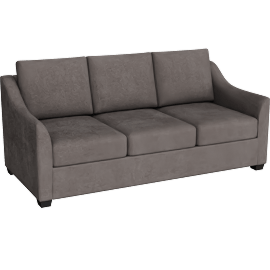 Perspective view of Porthos II Grey 80 Sofa