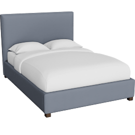 Perspective view of Jessica Qu Bed, Bluestone