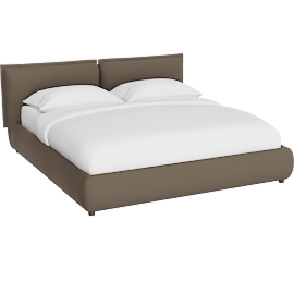 Perspective view of Mahogany Velvet King Bed