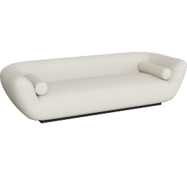Perspective view of Ulka Cream Sofa