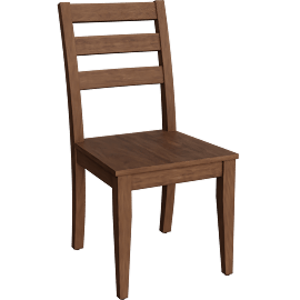 Perspective view of Jayden Brown Wood Ladderback Dining Chair