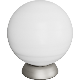 Perspective view of Osiris globe table lamp, Brushed Satin