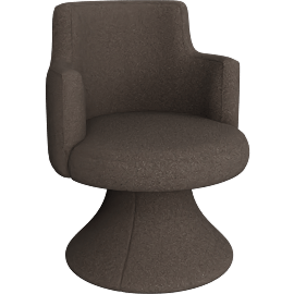 Perspective view of Mocha Brown Dining Chair