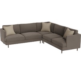 Perspective view of Adeline Foam IV 109 3 Piece Sectional