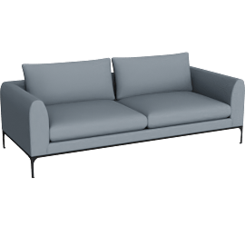 Perspective view of Jonas Sofa, Metaphor Crossroad / Black Base