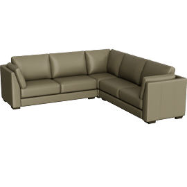 Perspective view of Cillian Olive Green 119 3 Piece Sectional