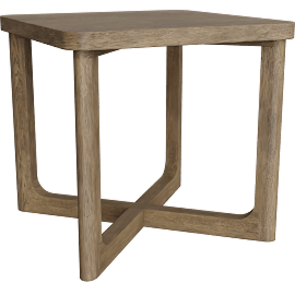 Perspective view of Maule Brown 24 Square End Table