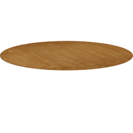 Perspective view of Salem Round Rug, Brown