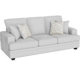 Perspective view of Klaussner Stone Gray Sofa