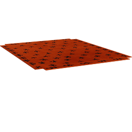 Perspective view of BIG BUDS RUG, 8X10