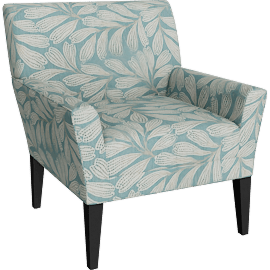 Perspective view of Brooke III 32 Blue Accent Chair