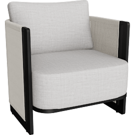 Perspective view of Vita Outdoor Lounge Chair