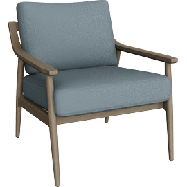 Perspective view of Dena II Blue Accent Chair