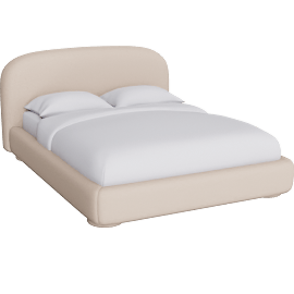 Perspective view of Lull Bed, Airlie Camel, Queen