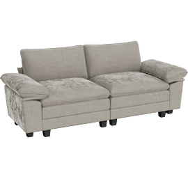 Perspective view of Martina Dark Pewter Loveseat