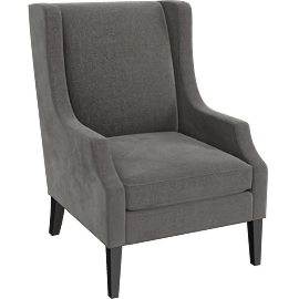 Perspective view of Lewis II 29 Espresso Accent Chair