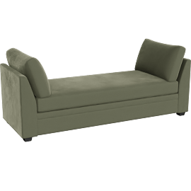 Perspective view of Bonaterra II 86 Chaise Lounge, Forest Green