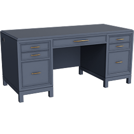 Perspective view of Evans Executive Desk
