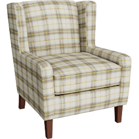 Perspective view of Tysan Beige Accent Chair