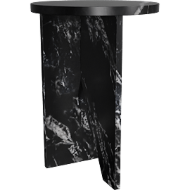 Perspective view of Murano Accent Table, Black