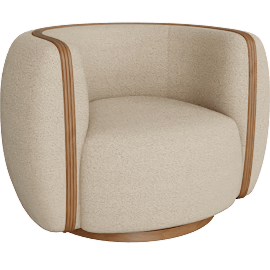 Perspective view of LT Billie Accent Swivel Chair Ta