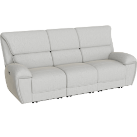 Perspective view of Neo 91 Power Reclining Sofa With Power Headrest Drop Down Tray & USB, Beige