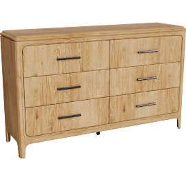 Perspective view of Westen 6-Drawer Dresser