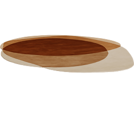 Perspective view of LAYERS RUG, RUST, 9X12