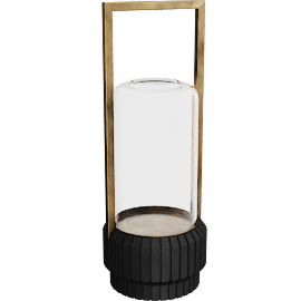 Perspective view of Pratt Teak Outdoor Lantern 23.5"