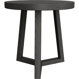 Perspective view of Lakeland Espresso 24 Wide Wood Round End Table