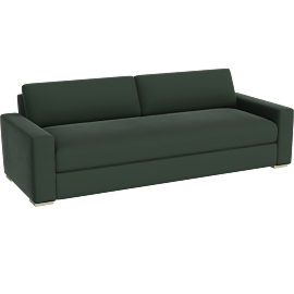 Perspective view of Beckham Forest Green Chenille 96 Sofa