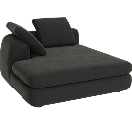 Perspective view of AMERICANO - WIDE CHAISE SHORT RAF - STANDARD
