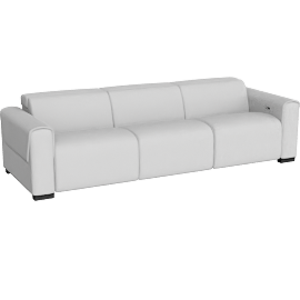 Perspective view of Elgin Cloud Chenille 116 Power Reclining Sofa with Power Headrests & Charging Ports