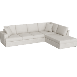 Perspective view of Bonaterra II 127 2 Piece Sectional With Left Arm Facing Sofa & Right Arm Facing Corner Chaise, Sand