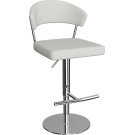 Perspective view of Sam Stool, Light Gray