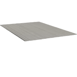 Perspective view of Zig Zag Rug Silver