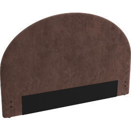 Perspective view of Arch Espresso Velvet Cal King Uph Headboard