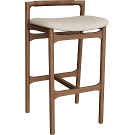 Perspective view of Capra Bar Stool