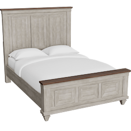 Perspective view of Augustus Grey Queen Wood Panel Bed