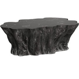 Perspective view of Clayhill 44" Coffee Table, Black Onyx