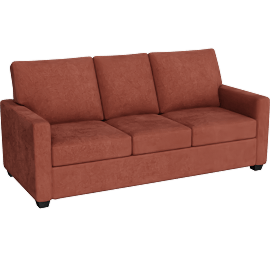 Perspective view of Aramis II 83 Queen Sleeper Sofa With Memory Foam Mattress, Cinnamon