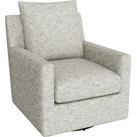 Perspective view of Bellevue 29.5 Swivel Glider Arm Chair, Oatmeal