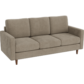 Perspective view of Bradley II 81 Sofa, Khaki