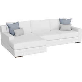 Perspective view of Everett II 114 2 Piece Sectional With Left Arm Facing Chaise